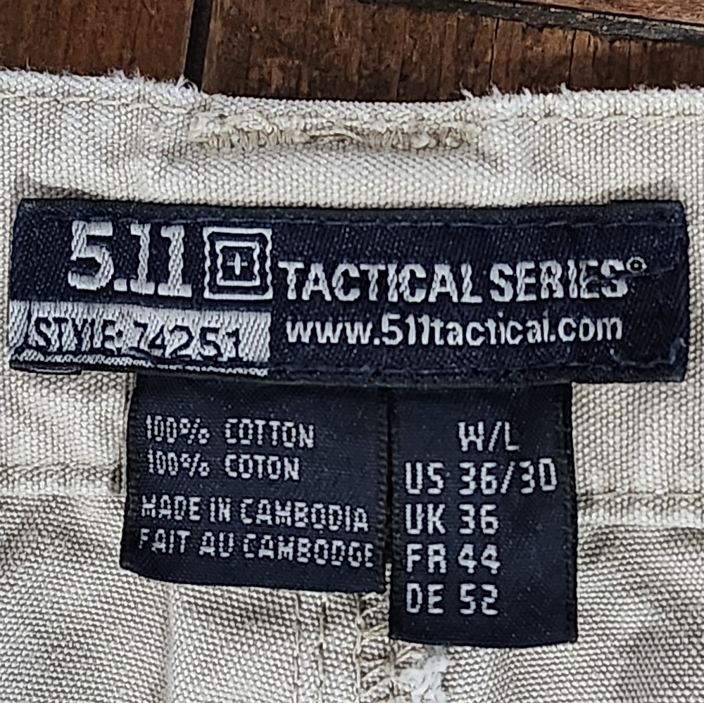 5.11 Tactical Series 74251 Men's Utility Pants Khaki color Size 36 X 30 - Picture 2 of 6